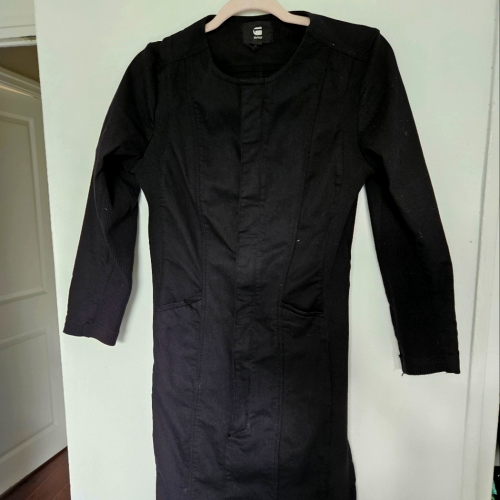 Black Raw Dress Size M
